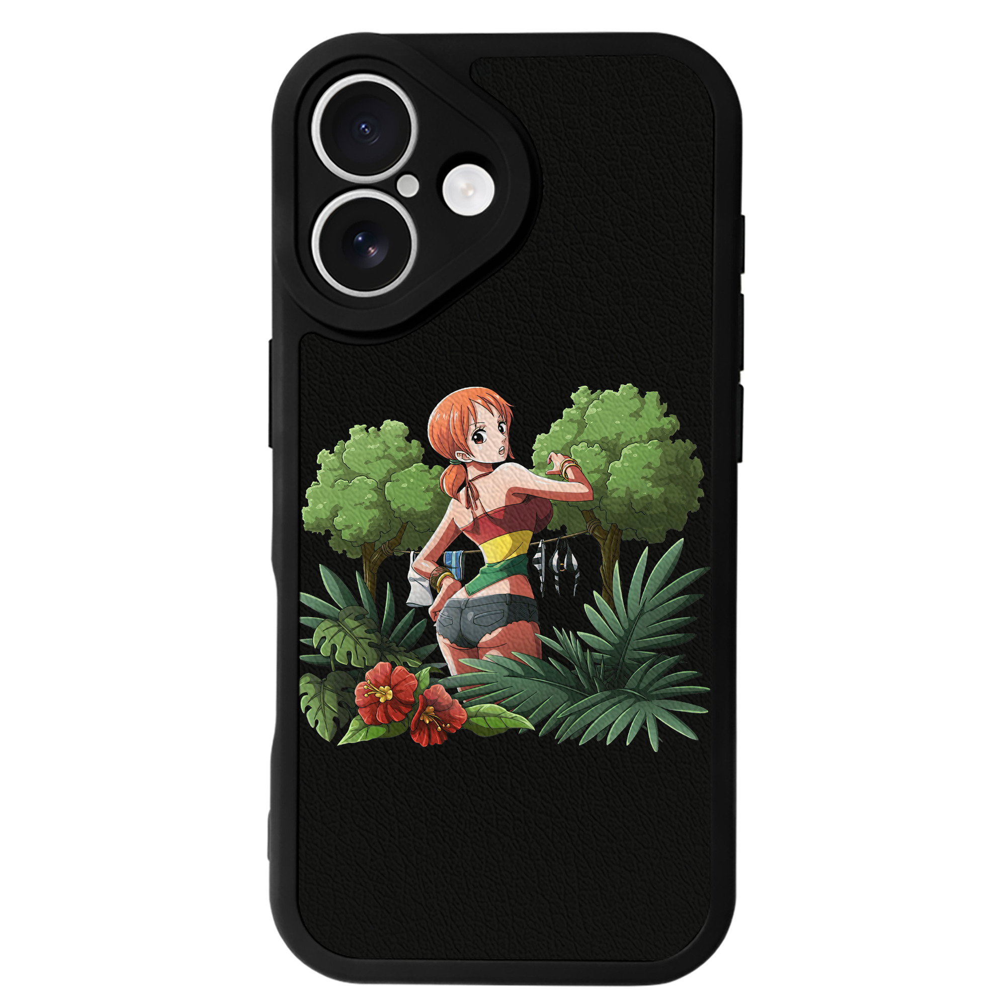 （画像用） ワンピース ナミ ONE PIECE Nami 【iPhone 16シリーズ対応】シリコンスマホケース（レザー調） 材質：シリコン